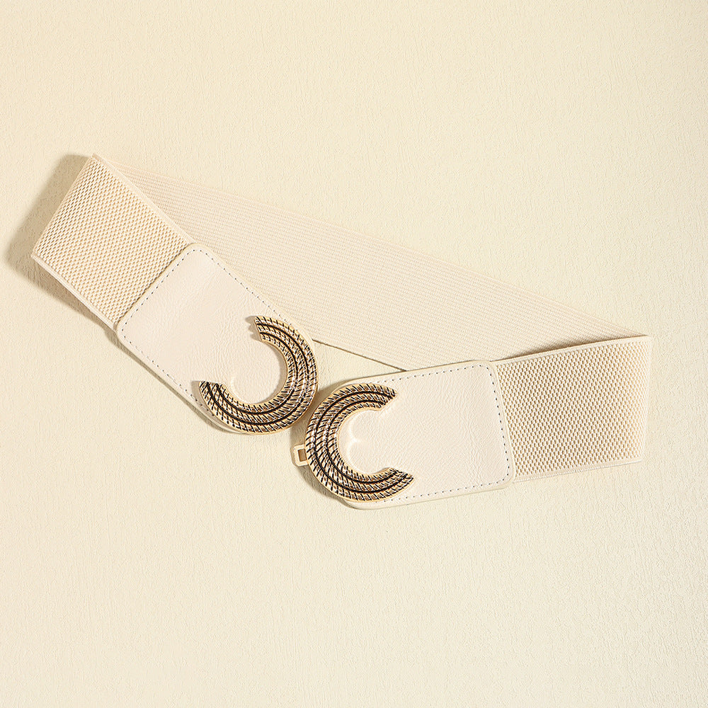 Double C Buckle Elastic Belt -