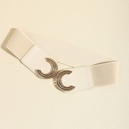 Double C Buckle Elastic Belt -