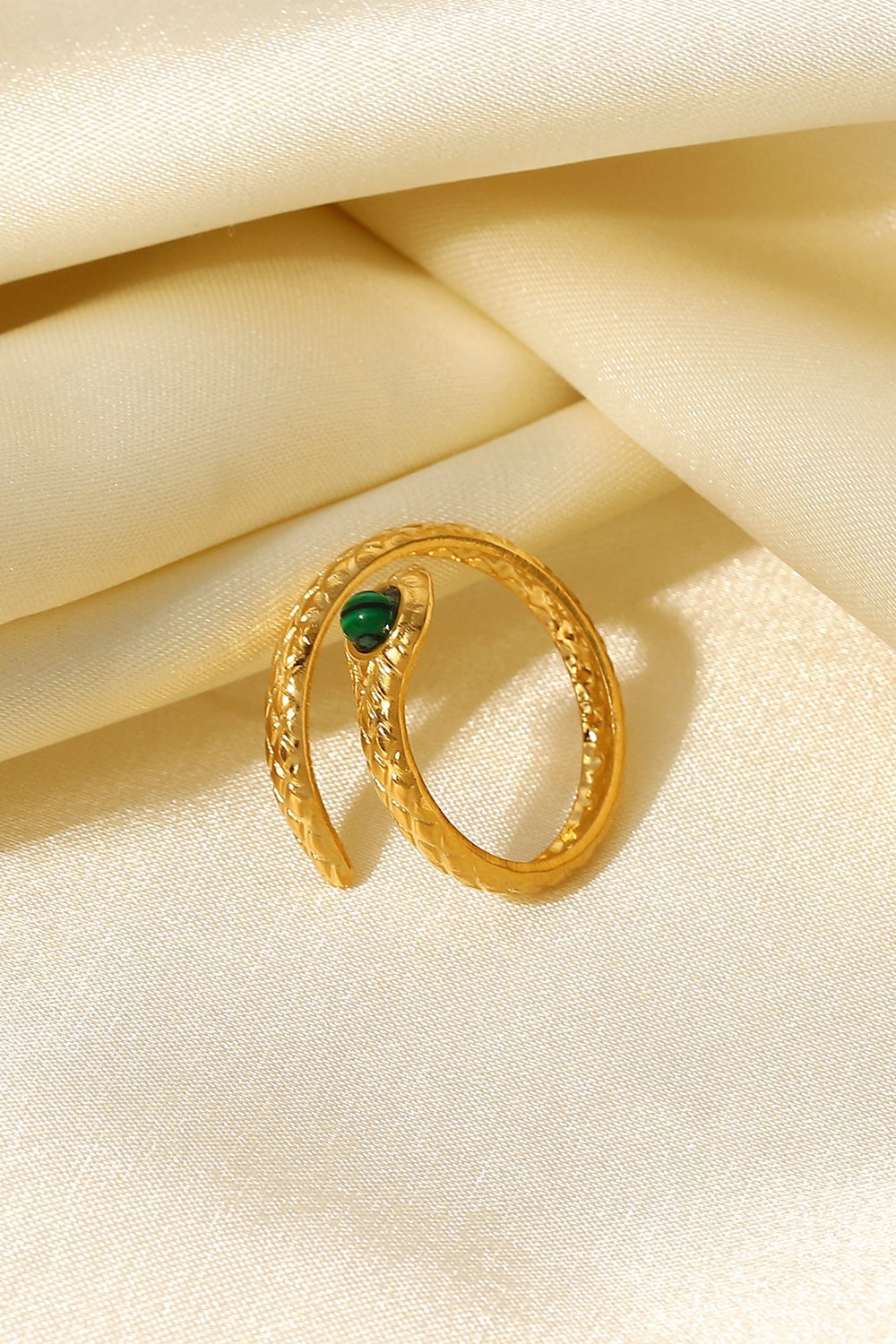Snake Charmer Malachite Bypass Ring -