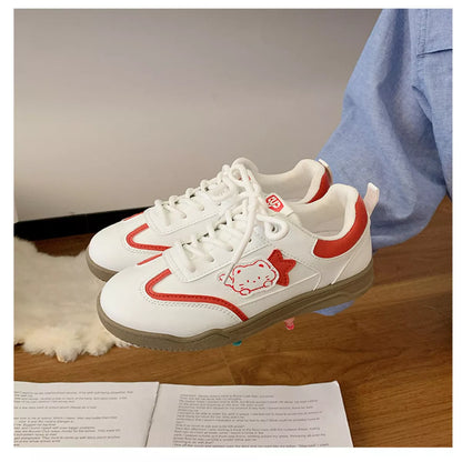 Lace Up Round Toe Sneakers -