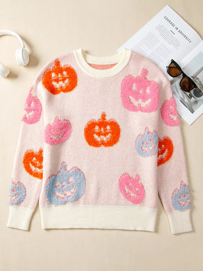 Cute Pumpkin Pattern Sweater -