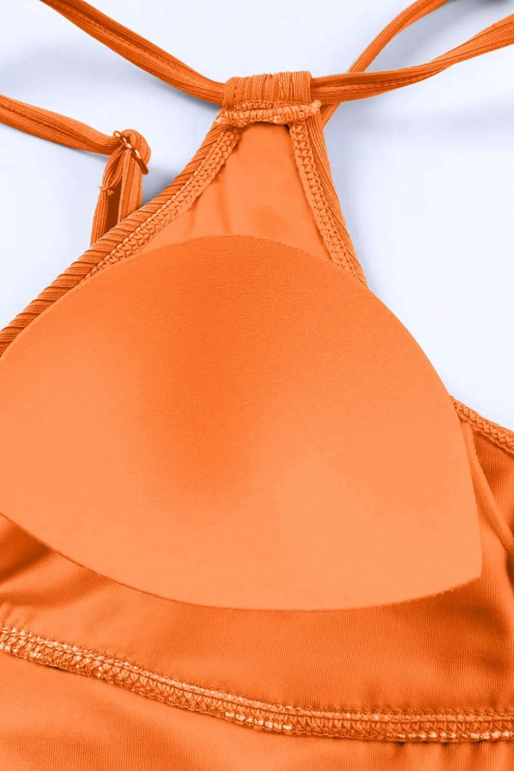 Drawstring Plunge One-Piece Swimwear -