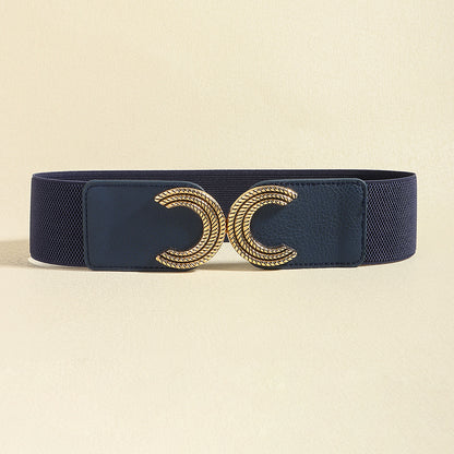 Double C Buckle Elastic Belt -