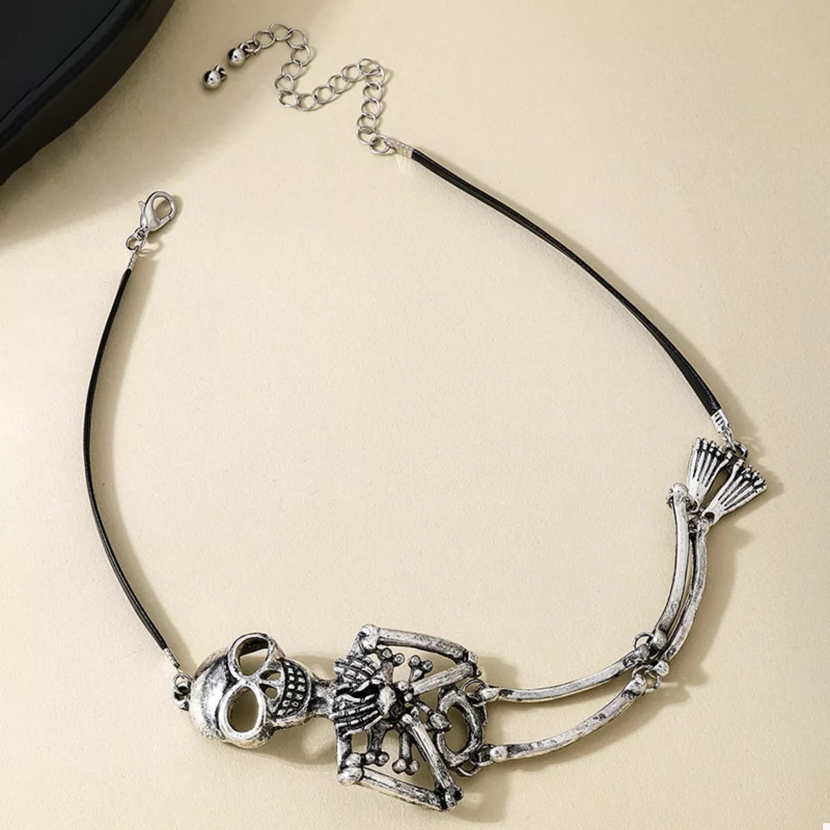 Skull Necklace and Bracelet Jewelry Set -