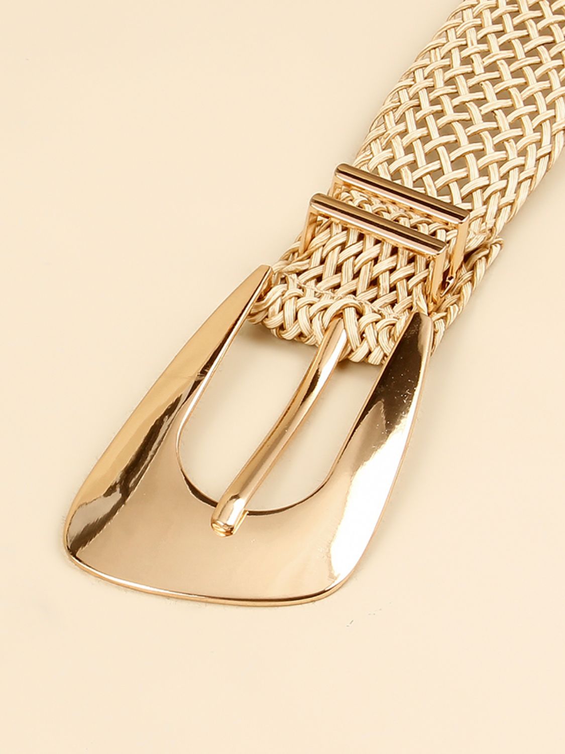 Irregular Buckle Braid Belt -
