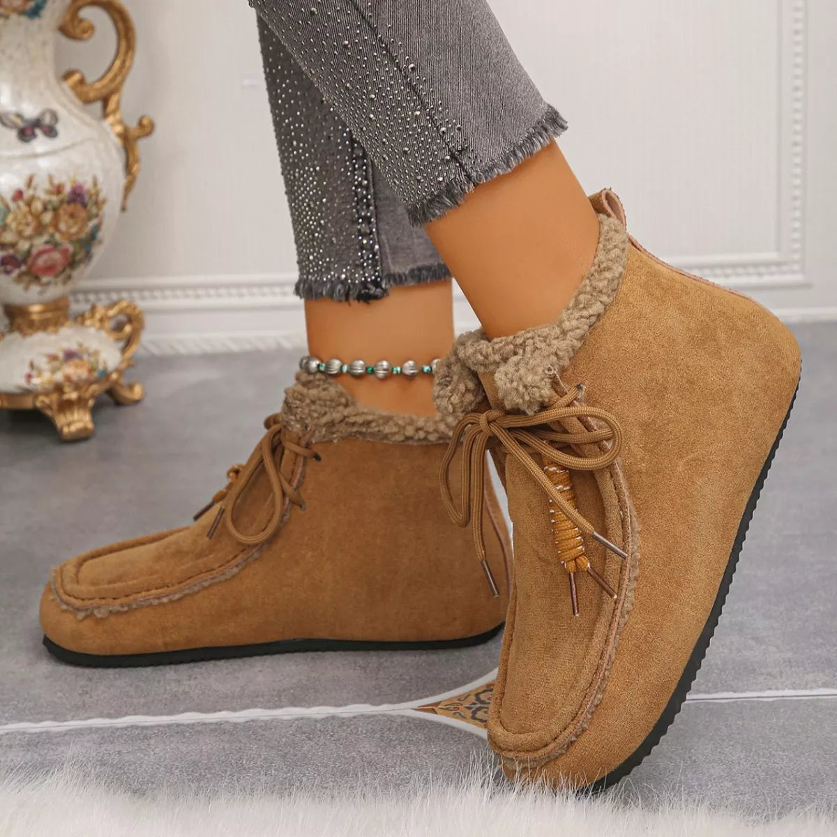 Plush Lining Ankle Boots -