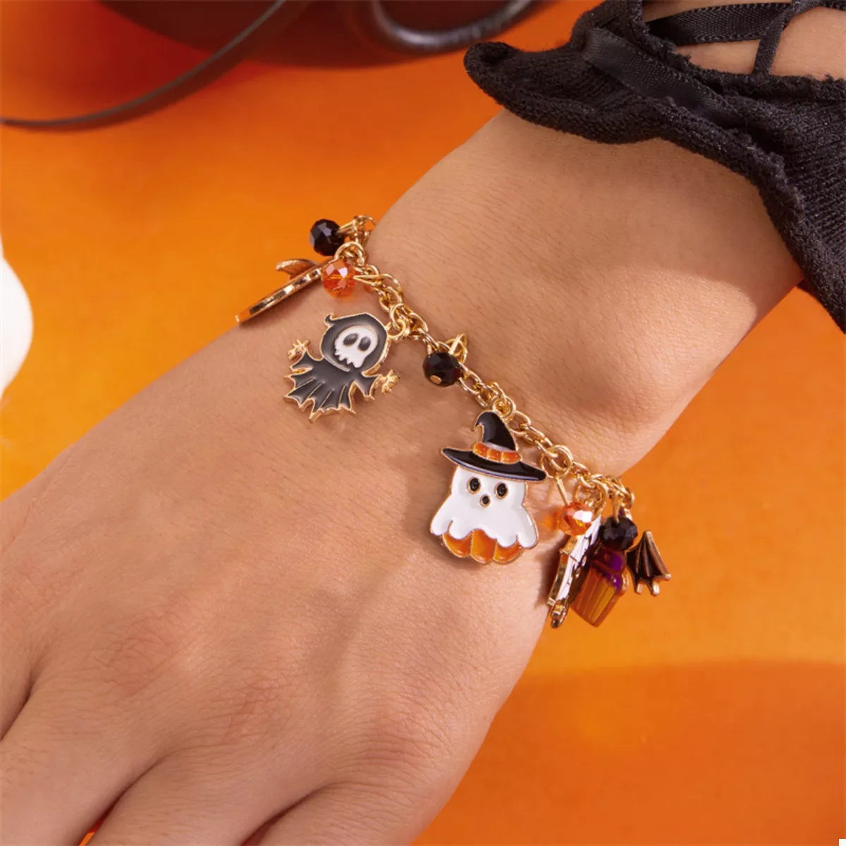 18K Gold-Plated Halloween Charm Bracelet -