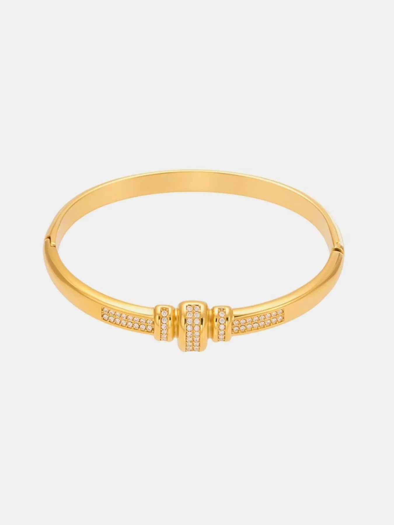Gold-Plated Zircon Bracelet - Style A One Size