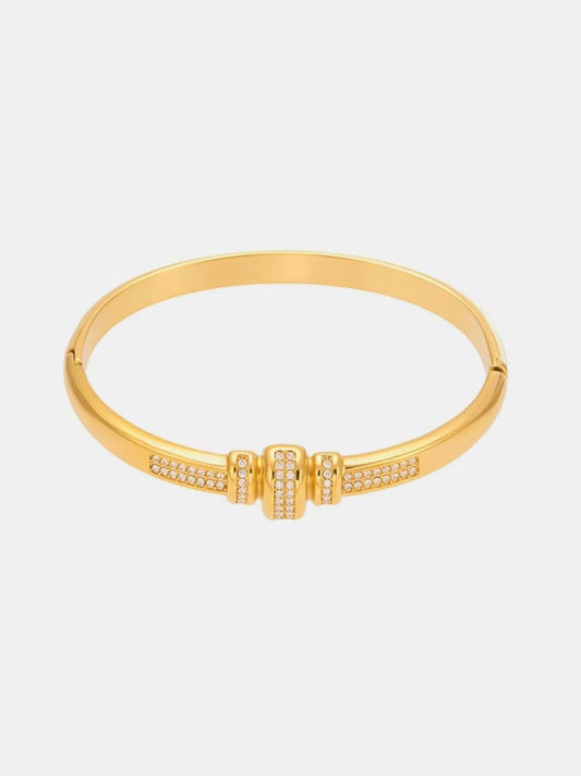 Gold-Plated Zircon Bracelet - Style A One Size