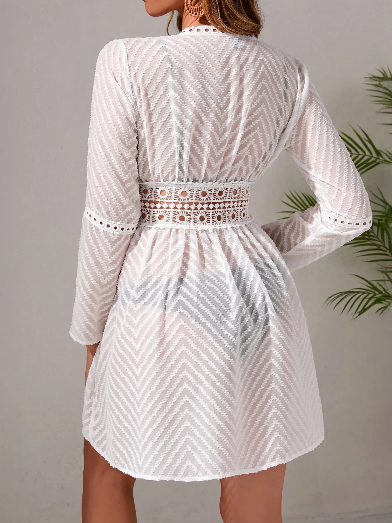 Chevron Crochet Lace Cover-Up -