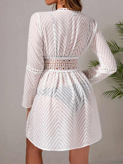 Chevron Crochet Lace Cover-Up -
