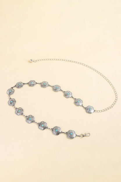 Vintage Turquoise Alloy Belt -