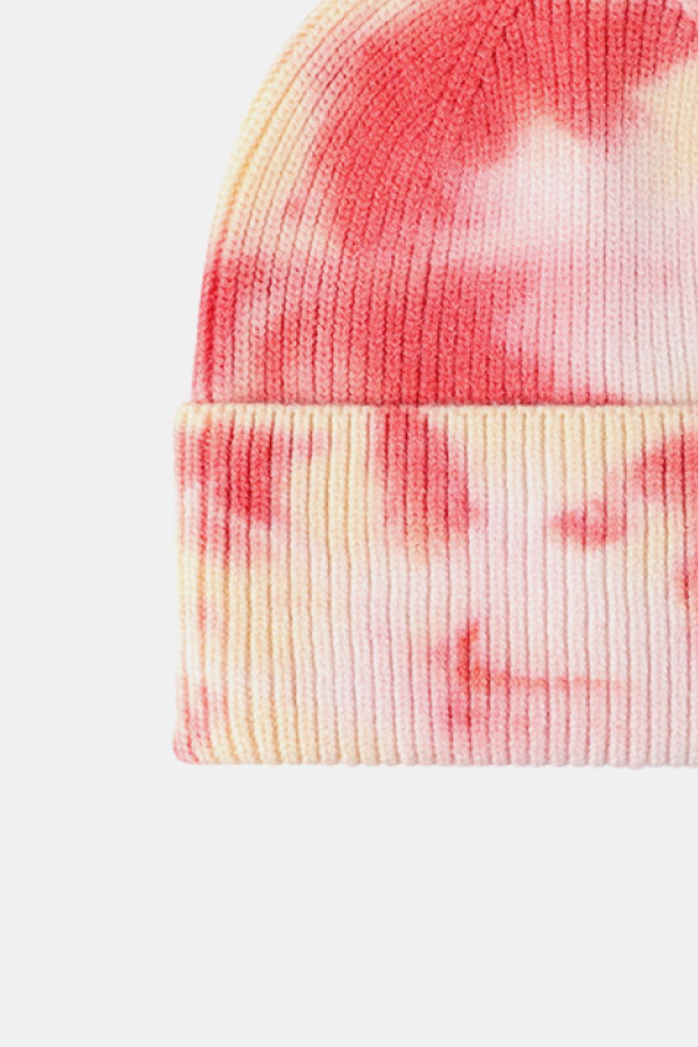 Tie-Dye Cuffed Rib-Knit Beanie Hat -