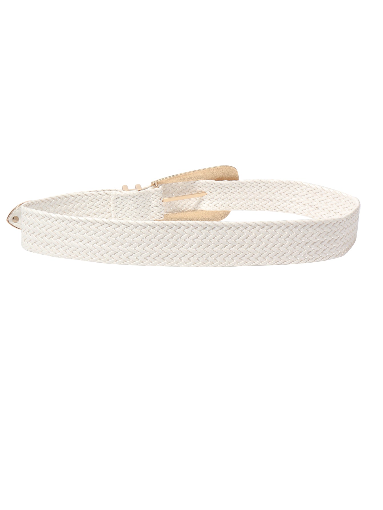 Irregular Buckle Braid Belt -
