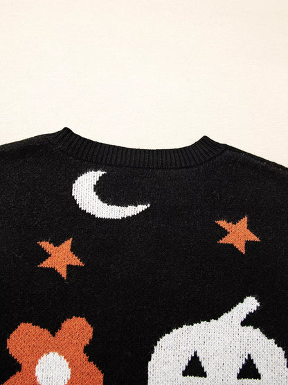 Gothic Pattern Long Sleeve Sweater -