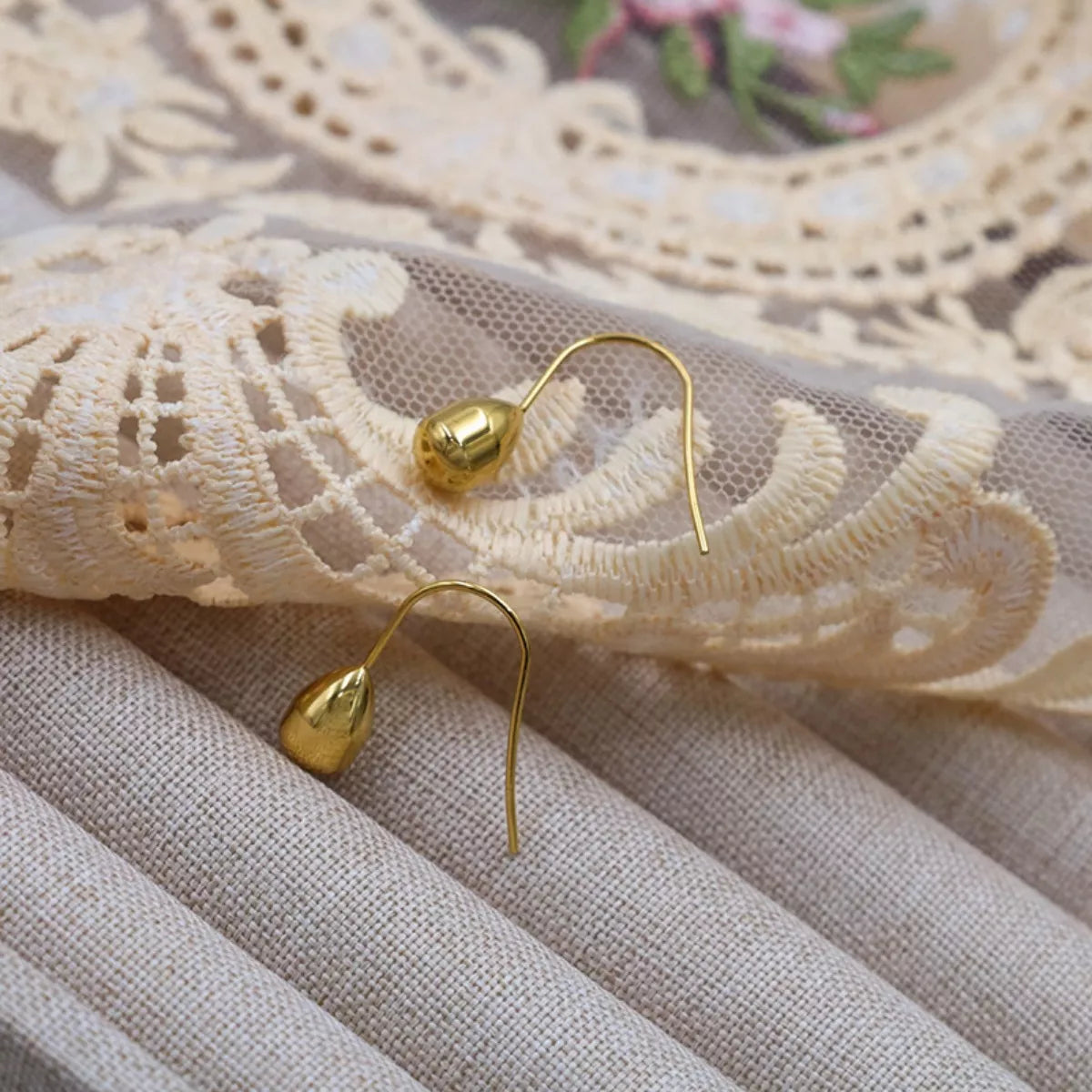 18K Gold-Plated Teardrop Earrings -