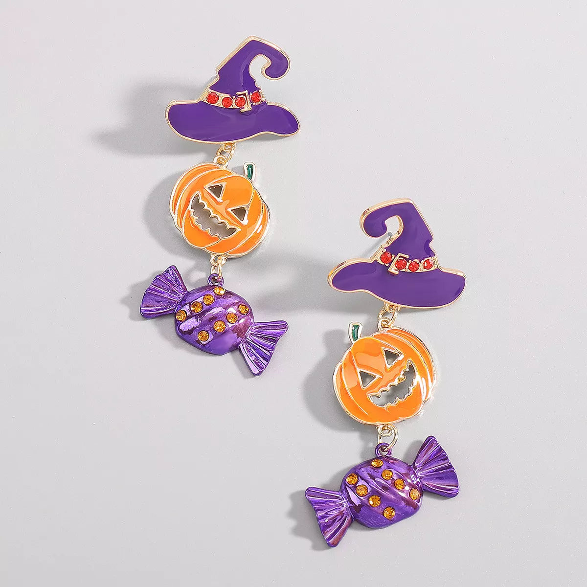 18K Gold-Plated Alloy Pumpkin Earrings -