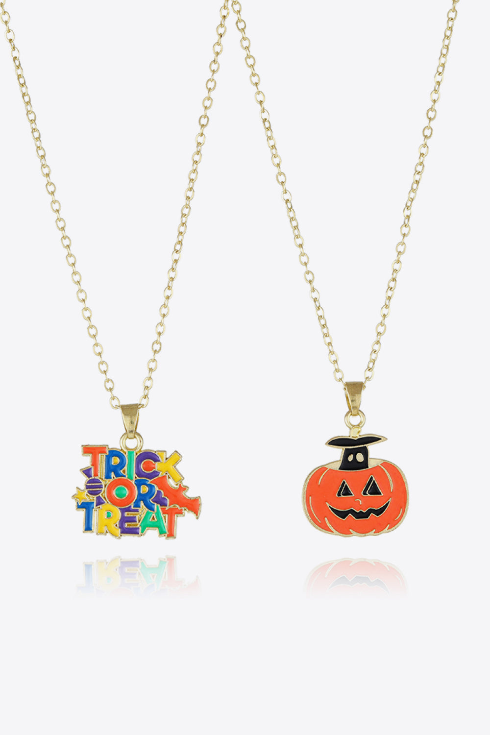 Two-Piece Halloween Theme Necklace Set - Style I One Size