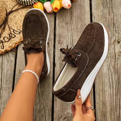 Lace Up Round Toe Sneakers -