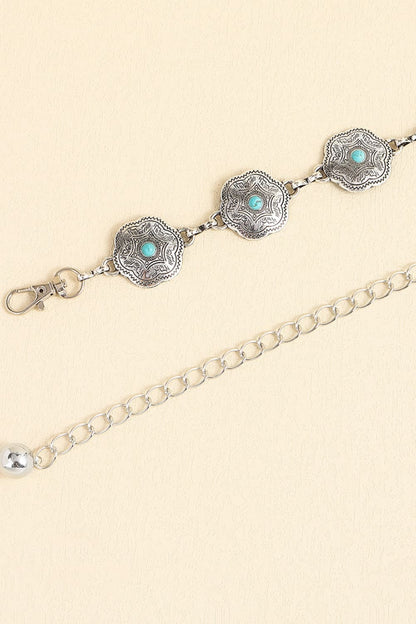 Vintage Turquoise Alloy Belt -
