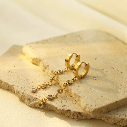 Hoop Drop Earrings -