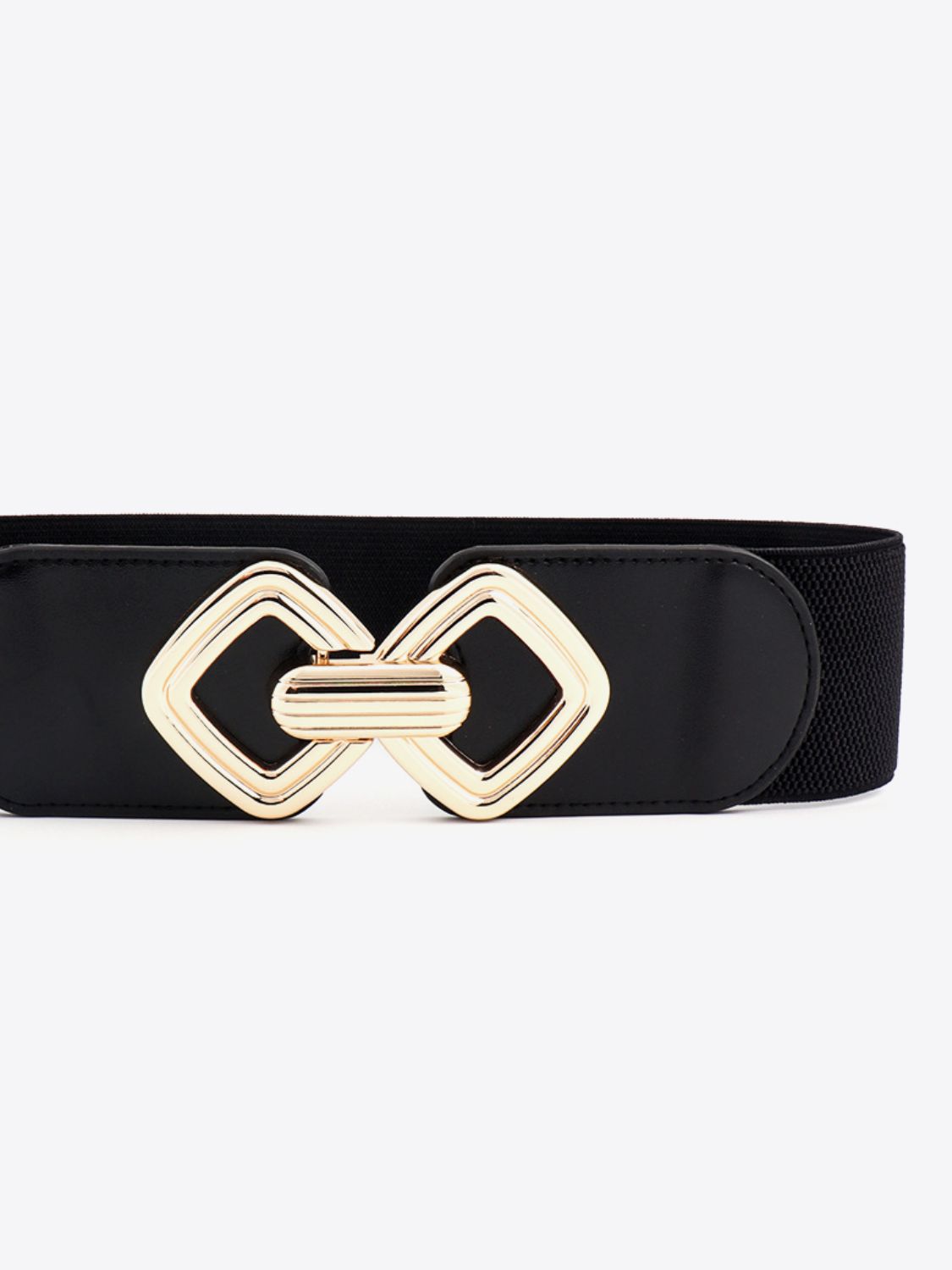 Geometric Buckle Elastic Wide Belt -