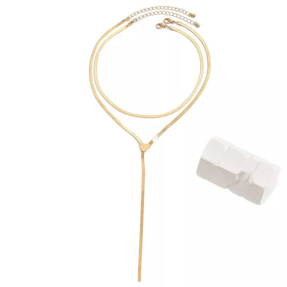 2-Piece Gold-Plated Heart Necklace -