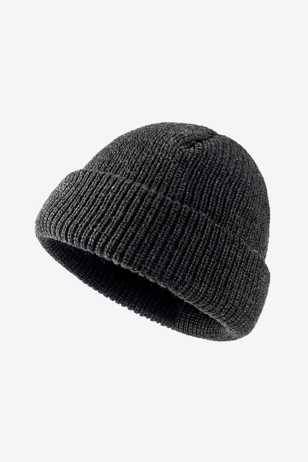 Calling For Winter Rib-Knit Beanie - Dark Gray One Size