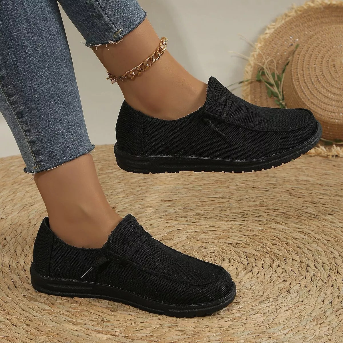Round Toe Slip-Ons -