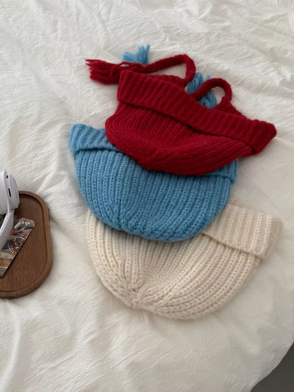 Cozy Knit Braided Beanie Hat -