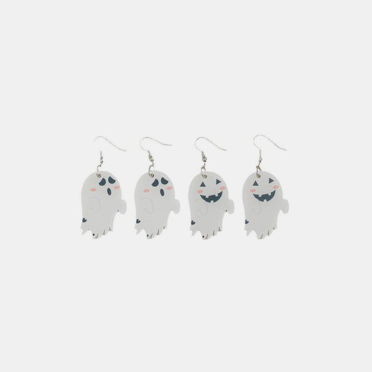 Ghost Dangle Earrings - White One Size