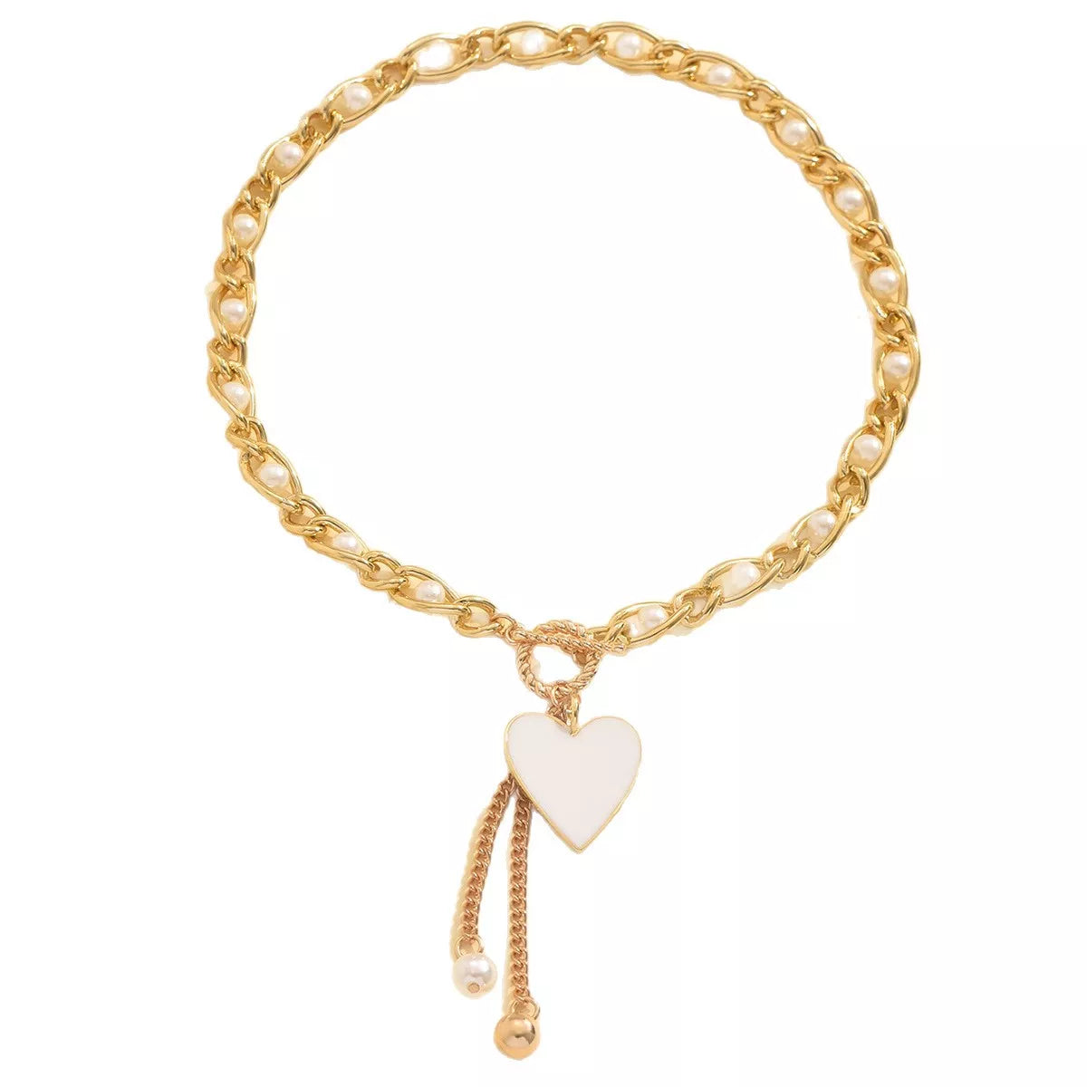 Pearl Heart Necklace -