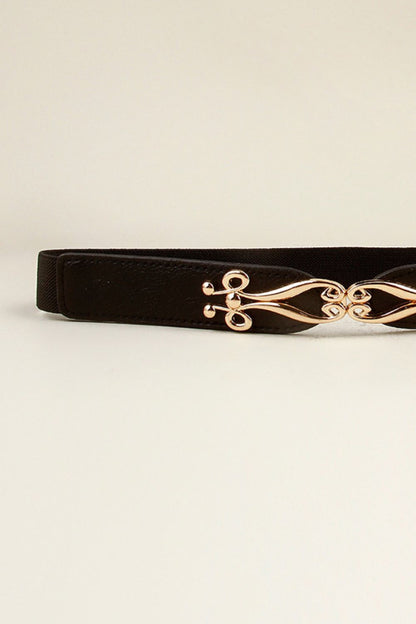 Alloy Buckle Elastic Belt -