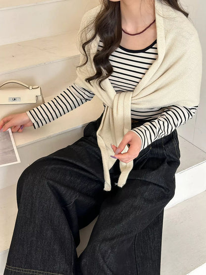 Knitted Solid Color Scarf -