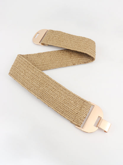 Alloy Buckle Elastic Belt -