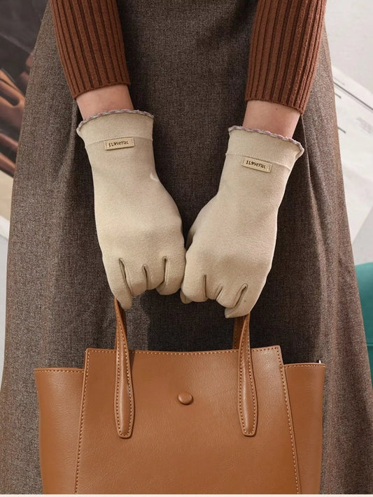 Lightweight Touchscreen Gloves - Apricot One Size