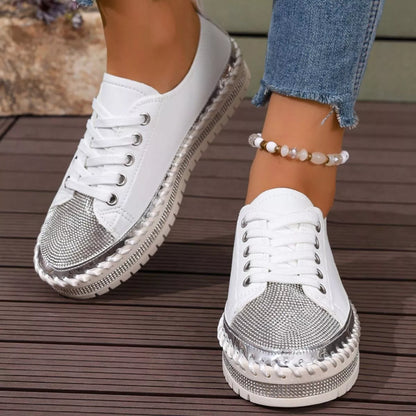Round Toe Platform Sneakers -