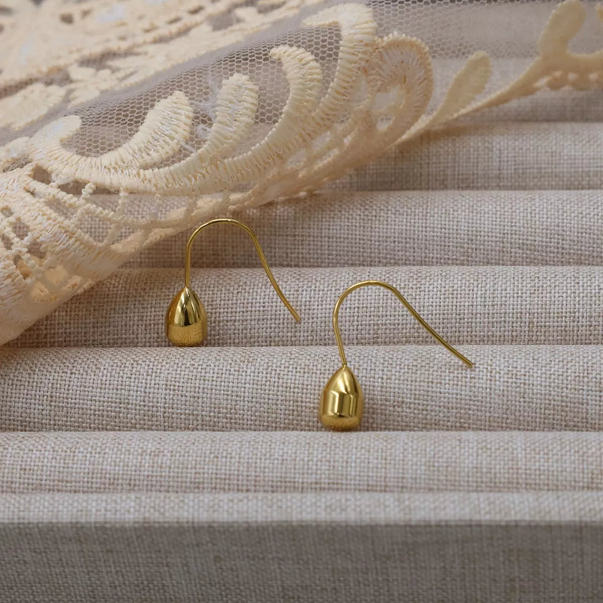 18K Gold-Plated Teardrop Earrings -
