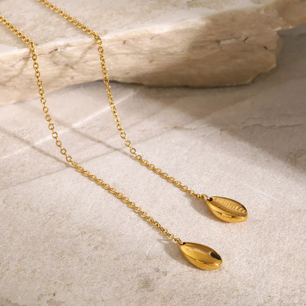 Gold-Plated Y-Shaped Necklace -