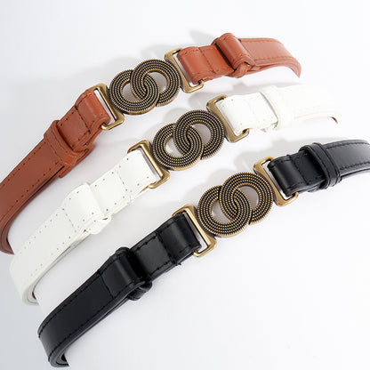 Alloy Buckle PU Belt -
