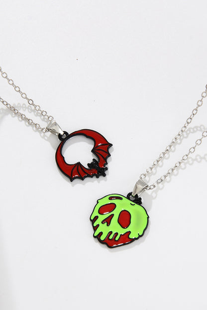 Two-Piece Halloween Theme Necklace Set - Style H One Size