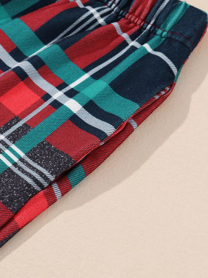 ALL IS BRIGHT Graphic Plaid Pajamas Set -