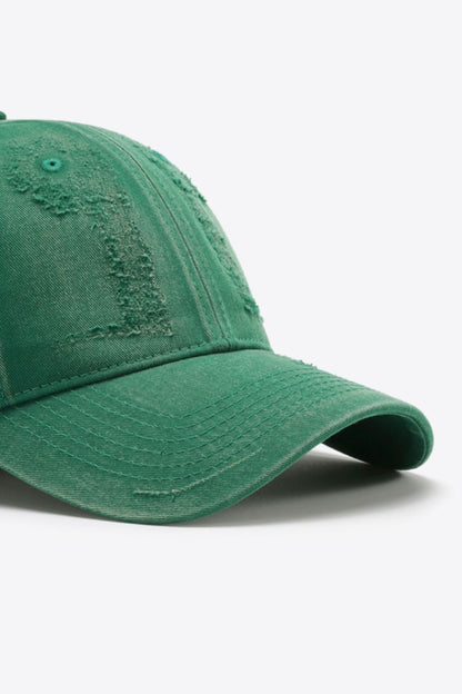 Distressed Adjustable Baseball Cap -