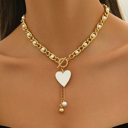 Pearl Heart Necklace -