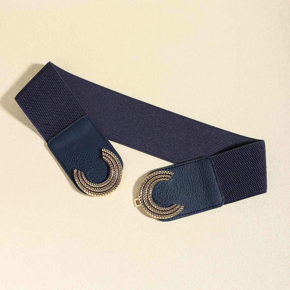 Double C Buckle Elastic Belt -