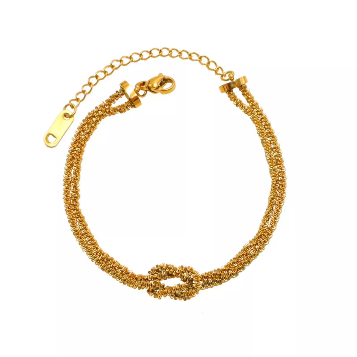 Stainless Steel Twisted Chain Bracelet -