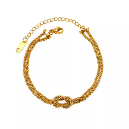 Stainless Steel Twisted Chain Bracelet -