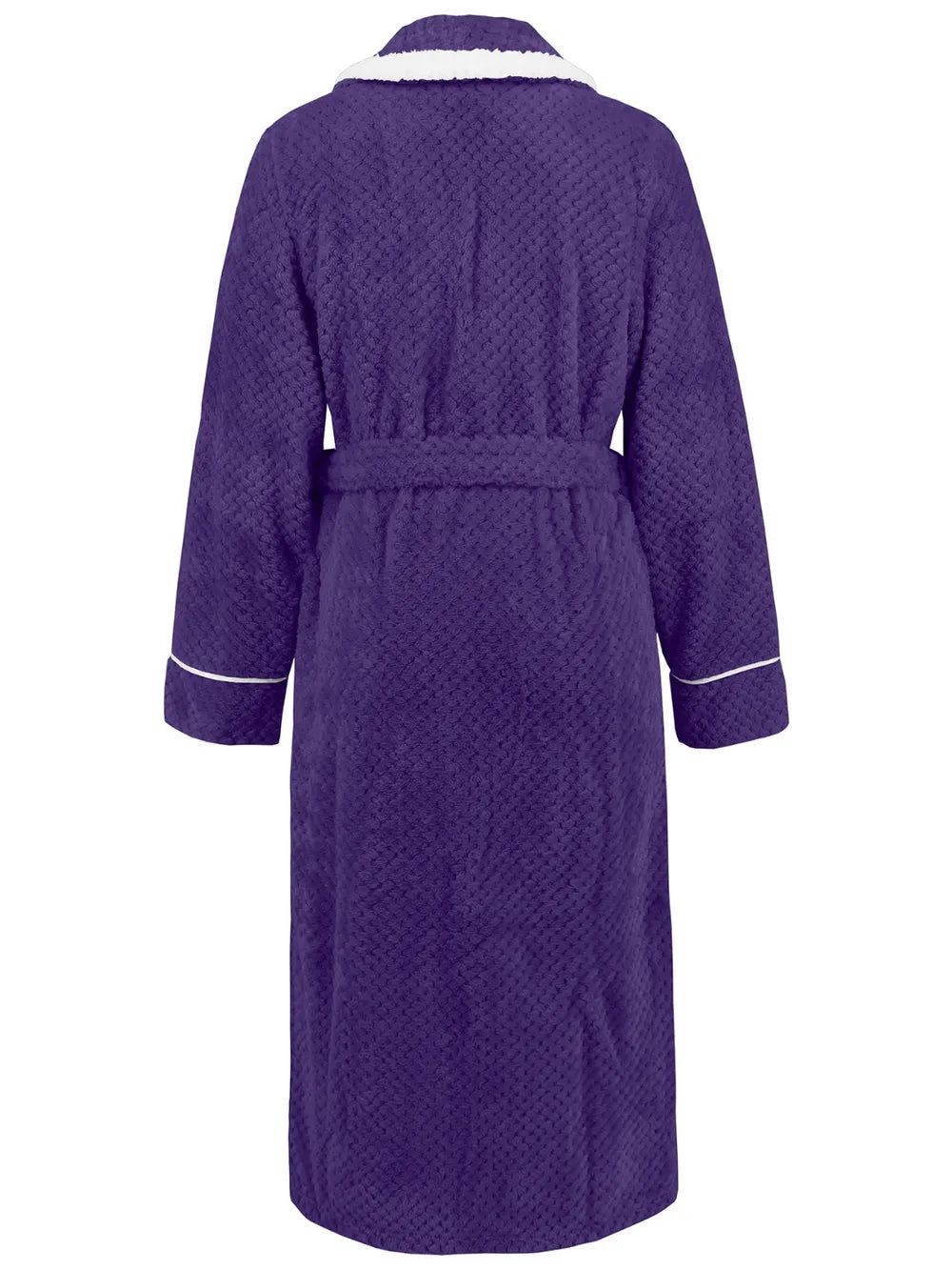 Contrast Trim Tie Waist Lounge Nightgown -