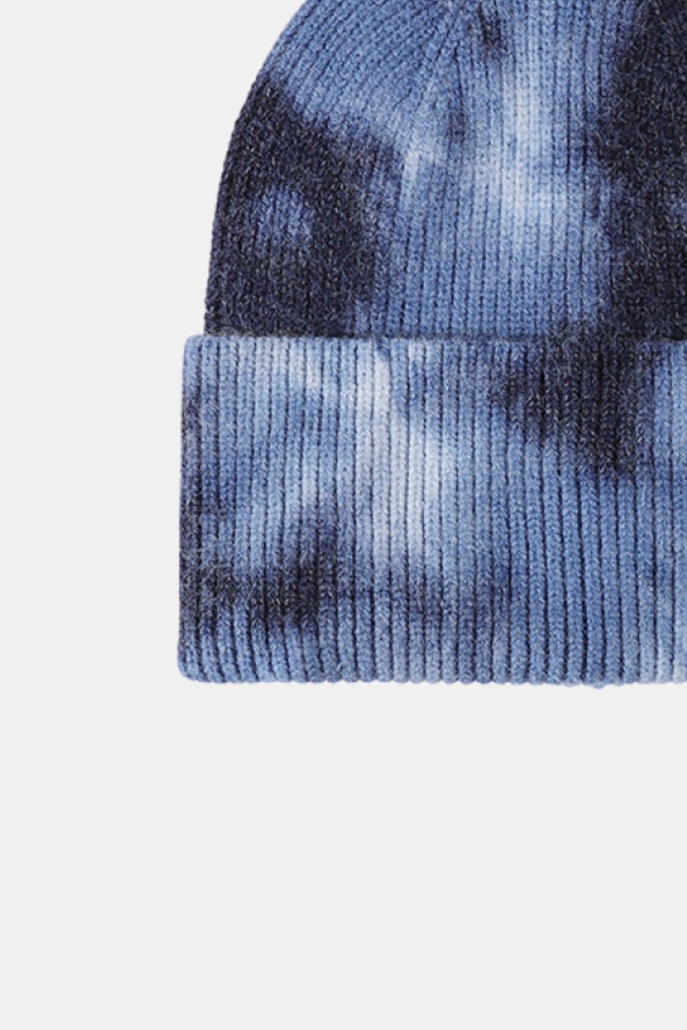 Tie-Dye Cuffed Rib-Knit Beanie Hat -