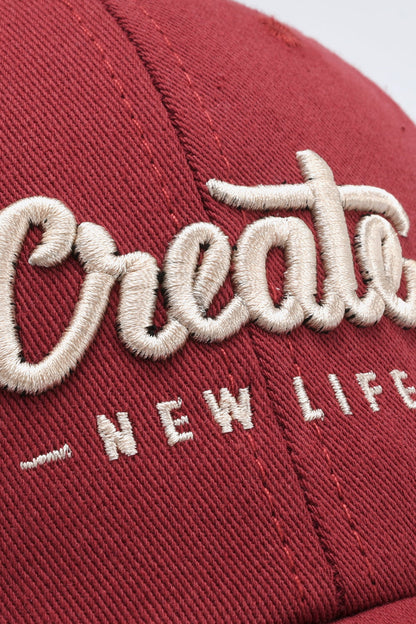 CREATE NEW LIFE Adjustable Cotton Baseball Cap -